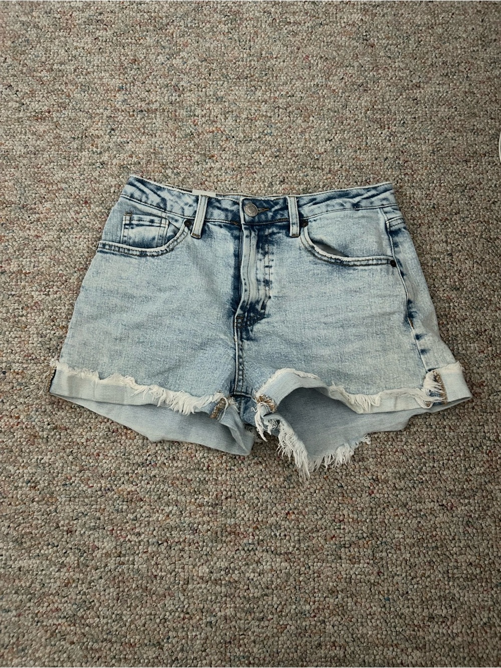 Almost Famous Light Blue Distressed Denim Cutoff Shorts